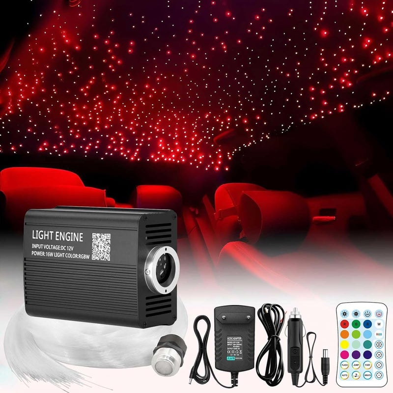 XAEIOW Twinkle Starlight Headliner Light,16W 500pcs 6.5ft LED Star Ceiling Fiber Optic Light Kit APP/Remote Control for Car/Home/Party - Image 1
